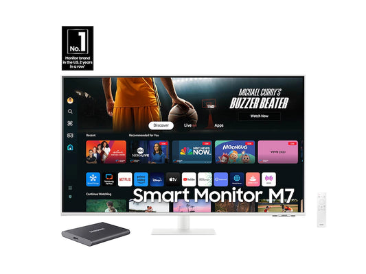 43" Smart Monitor M7 (M70D) with Portable SSD 2TB T7
